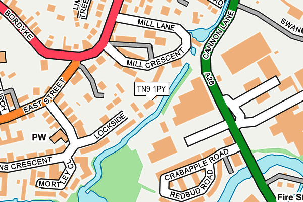 TN9 1PY map - OS OpenMap – Local (Ordnance Survey)