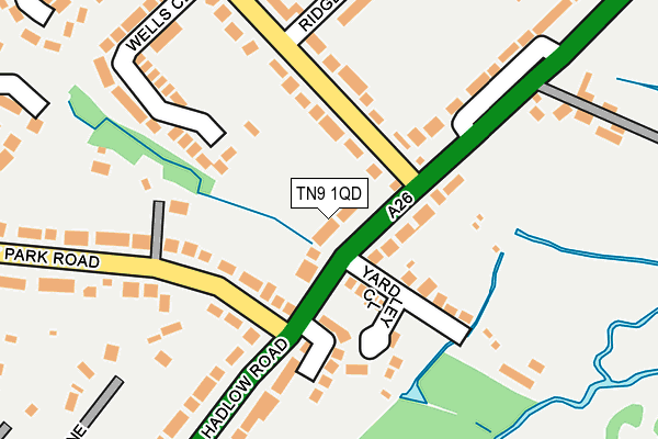 TN9 1QD map - OS OpenMap – Local (Ordnance Survey)