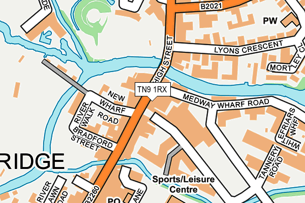 TN9 1RX map - OS OpenMap – Local (Ordnance Survey)
