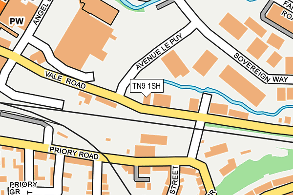 TN9 1SH map - OS OpenMap – Local (Ordnance Survey)