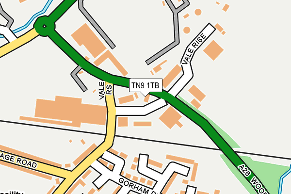 TN9 1TB map - OS OpenMap – Local (Ordnance Survey)
