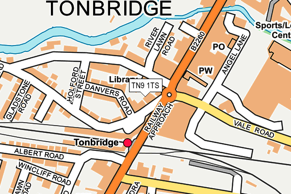 TN9 1TS map - OS OpenMap – Local (Ordnance Survey)