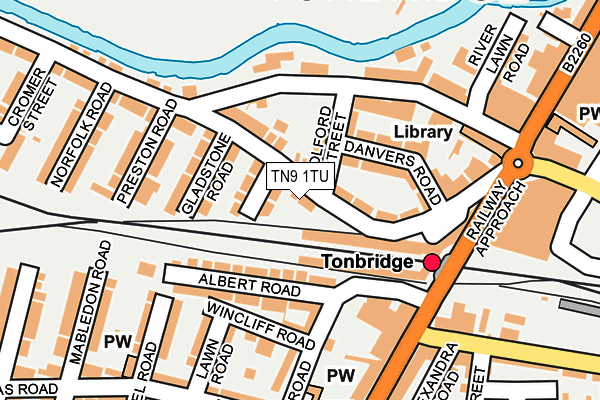 TN9 1TU map - OS OpenMap – Local (Ordnance Survey)