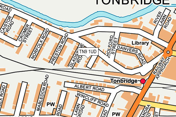 TN9 1UD map - OS OpenMap – Local (Ordnance Survey)