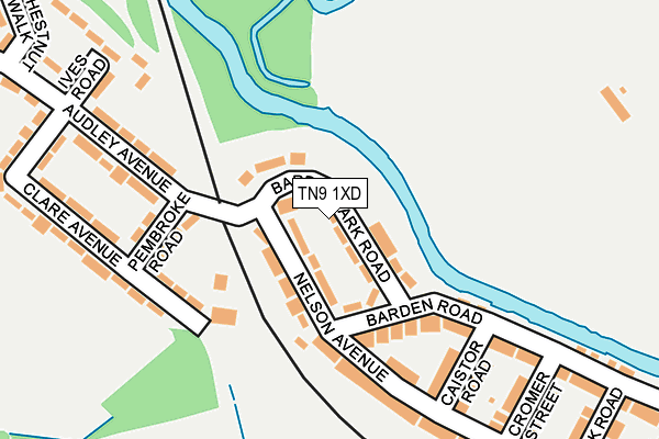 TN9 1XD map - OS OpenMap – Local (Ordnance Survey)