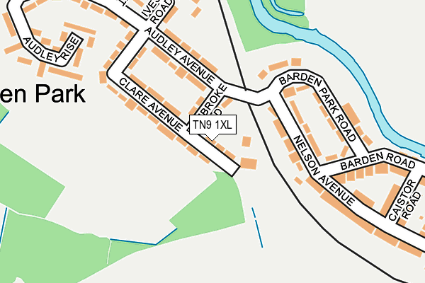 TN9 1XL map - OS OpenMap – Local (Ordnance Survey)