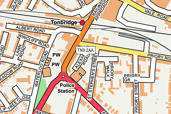 TN9 2AA map - OS OpenMap – Local (Ordnance Survey)