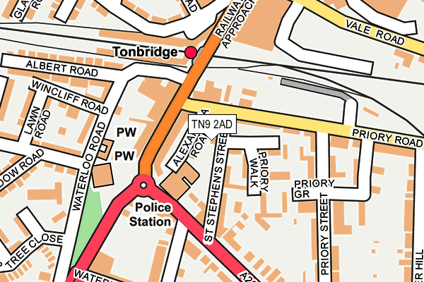 TN9 2AD map - OS OpenMap – Local (Ordnance Survey)