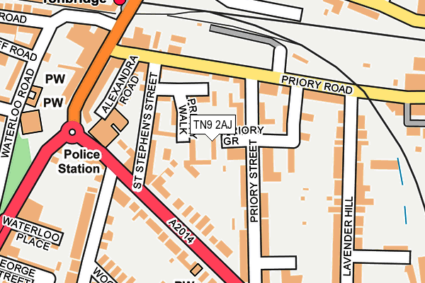 TN9 2AJ map - OS OpenMap – Local (Ordnance Survey)