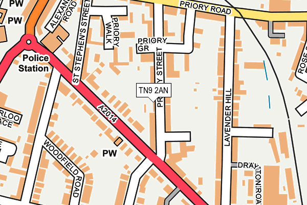 TN9 2AN map - OS OpenMap – Local (Ordnance Survey)