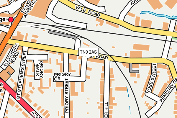 TN9 2AS map - OS OpenMap – Local (Ordnance Survey)