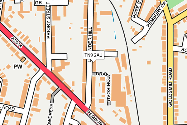 TN9 2AU map - OS OpenMap – Local (Ordnance Survey)