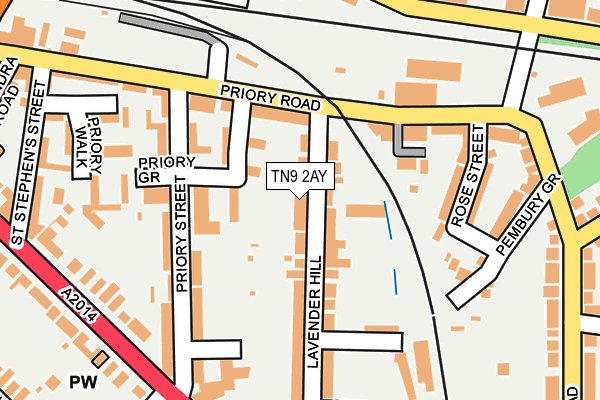 TN9 2AY map - OS OpenMap – Local (Ordnance Survey)