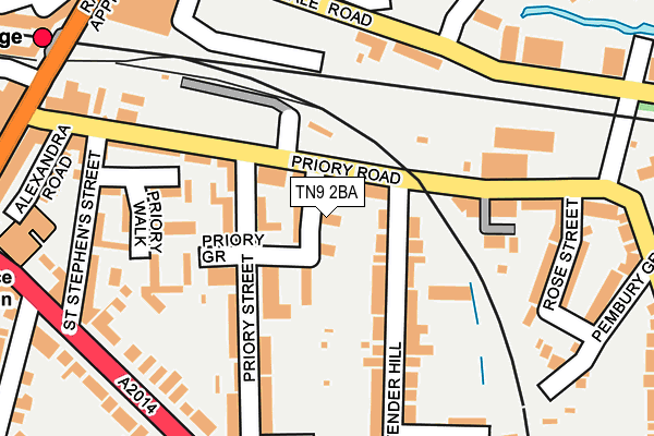 TN9 2BA map - OS OpenMap – Local (Ordnance Survey)