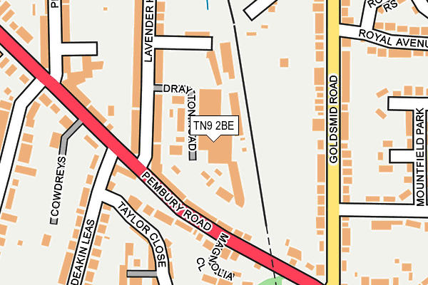 TN9 2BE map - OS OpenMap – Local (Ordnance Survey)