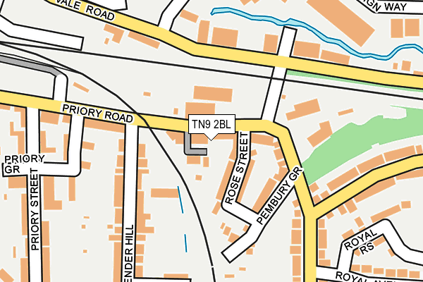 TN9 2BL map - OS OpenMap – Local (Ordnance Survey)