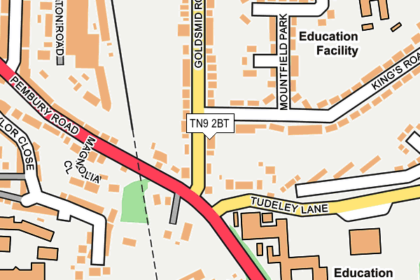 TN9 2BT map - OS OpenMap – Local (Ordnance Survey)
