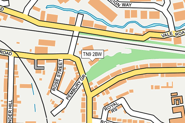 TN9 2BW map - OS OpenMap – Local (Ordnance Survey)