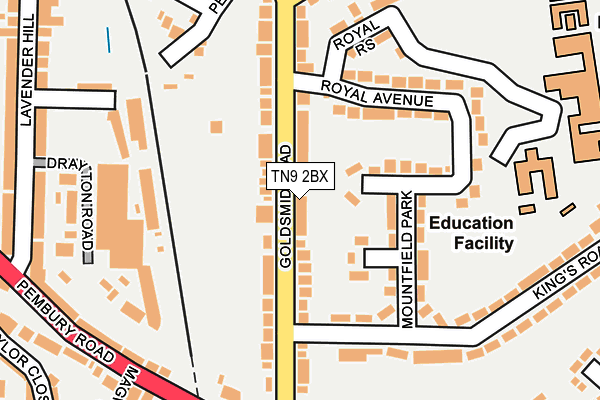TN9 2BX map - OS OpenMap – Local (Ordnance Survey)