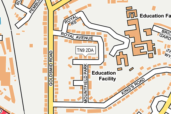 TN9 2DA map - OS OpenMap – Local (Ordnance Survey)