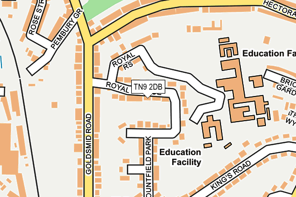 TN9 2DB map - OS OpenMap – Local (Ordnance Survey)