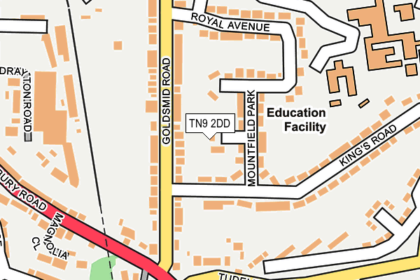 TN9 2DD map - OS OpenMap – Local (Ordnance Survey)