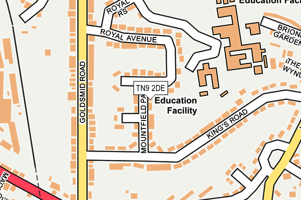 TN9 2DE map - OS OpenMap – Local (Ordnance Survey)