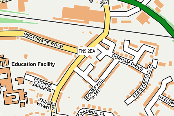 TN9 2EA map - OS OpenMap – Local (Ordnance Survey)