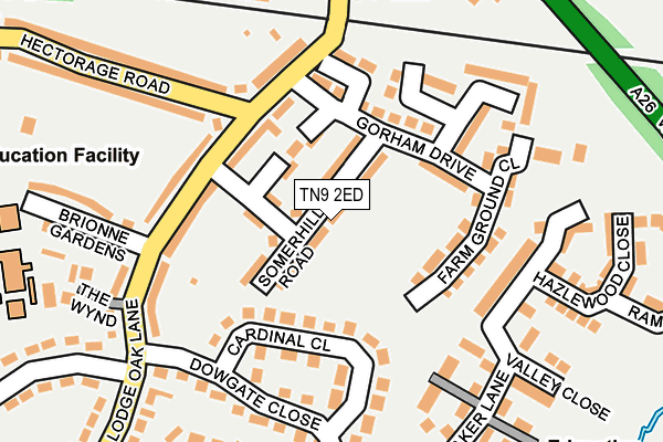 TN9 2ED map - OS OpenMap – Local (Ordnance Survey)