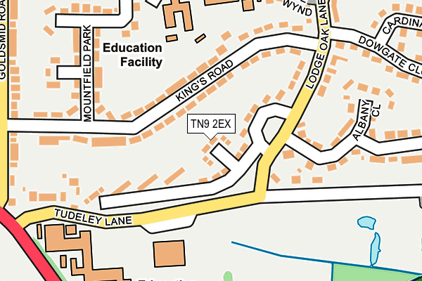 TN9 2EX map - OS OpenMap – Local (Ordnance Survey)