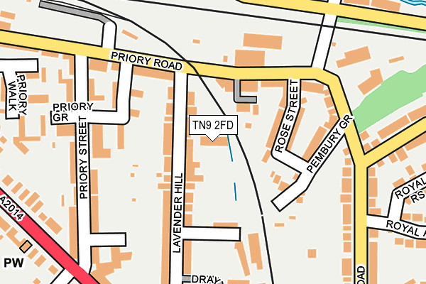 TN9 2FD map - OS OpenMap – Local (Ordnance Survey)