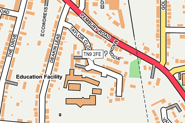 TN9 2FE map - OS OpenMap – Local (Ordnance Survey)