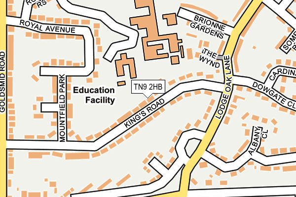 TN9 2HB map - OS OpenMap – Local (Ordnance Survey)