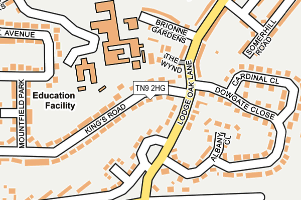 TN9 2HG map - OS OpenMap – Local (Ordnance Survey)
