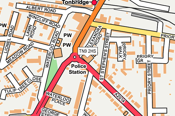 TN9 2HS map - OS OpenMap – Local (Ordnance Survey)