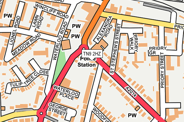 TN9 2HZ map - OS OpenMap – Local (Ordnance Survey)
