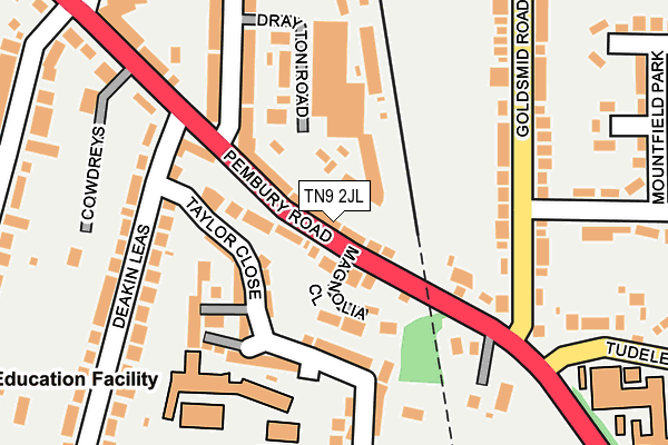 TN9 2JL map - OS OpenMap – Local (Ordnance Survey)