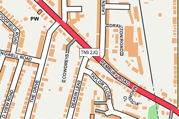 TN9 2JQ map - OS OpenMap – Local (Ordnance Survey)