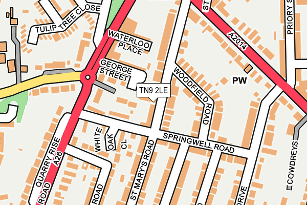 TN9 2LE map - OS OpenMap – Local (Ordnance Survey)