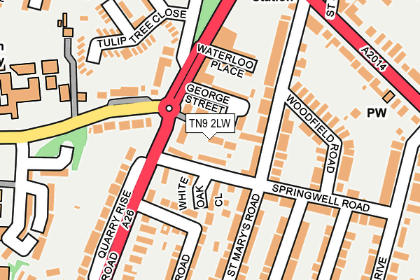 TN9 2LW map - OS OpenMap – Local (Ordnance Survey)