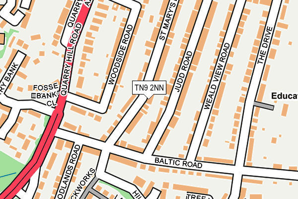 TN9 2NN map - OS OpenMap – Local (Ordnance Survey)