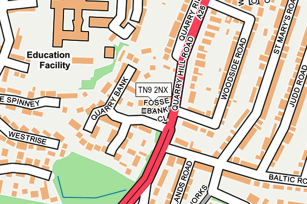 TN9 2NX map - OS OpenMap – Local (Ordnance Survey)