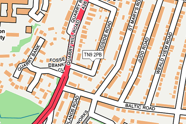 TN9 2PB map - OS OpenMap – Local (Ordnance Survey)