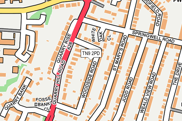 TN9 2PD map - OS OpenMap – Local (Ordnance Survey)