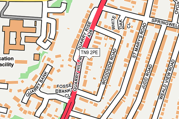 TN9 2PE map - OS OpenMap – Local (Ordnance Survey)
