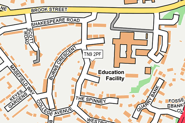 TN9 2PF map - OS OpenMap – Local (Ordnance Survey)