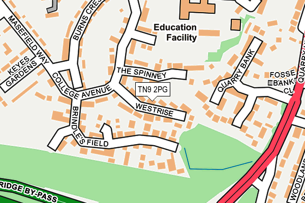 TN9 2PG map - OS OpenMap – Local (Ordnance Survey)