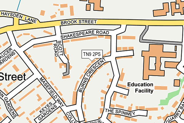 TN9 2PS map - OS OpenMap – Local (Ordnance Survey)