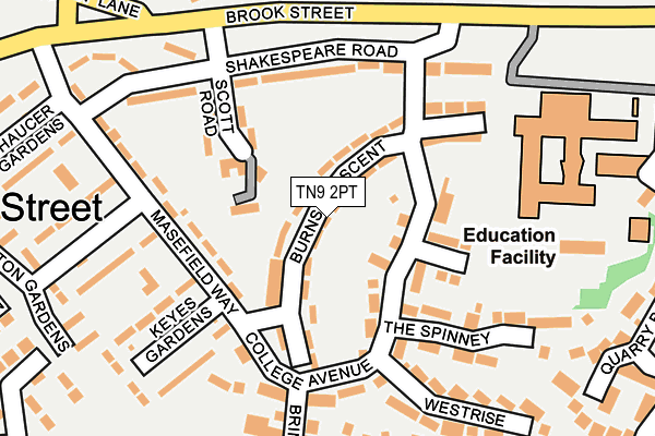 TN9 2PT map - OS OpenMap – Local (Ordnance Survey)