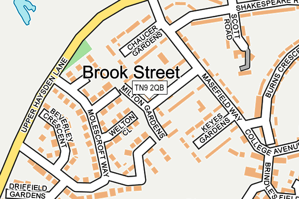 TN9 2QB map - OS OpenMap – Local (Ordnance Survey)